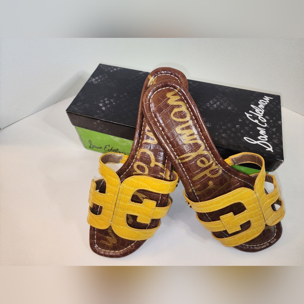 Sam Edelman Yellow and Brown Women's Sandals